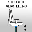 Zithoogte-verstelling bureaustoel